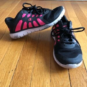 Champion Black & Hot Pink Sneakers
